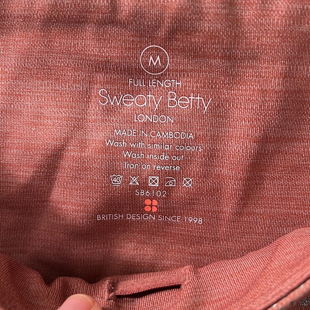 Sweaty Betty Goddess Foil Disco Pink Metallic Full Length Leggings - Picture 6 of 10